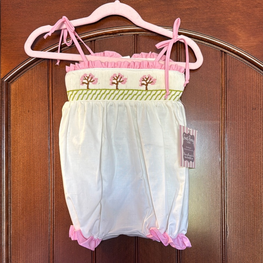 SweetHoney Classic White Romper size 6 months nwt